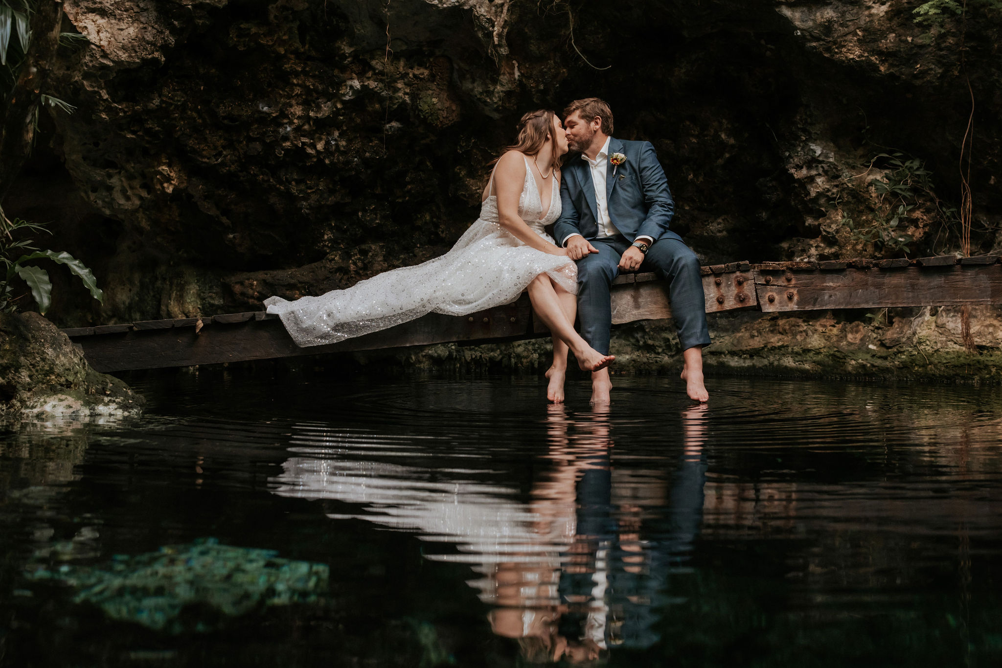 Clara_and_Cliff_Myplayaphotographer_182 Intimate cenote wedding in Mexico